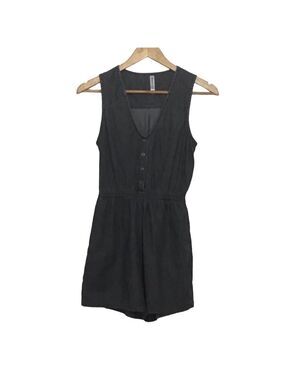 Rvca shortall lightweight 100% cotton  charcoal grey pockets elastic waist XS